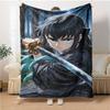 1pc Tokitou Muichirou Blanket, Gift, for Men and Women, Soft Blanket, Good for Sofa Bed Couch Travel, Lightweight Flannel Blanket