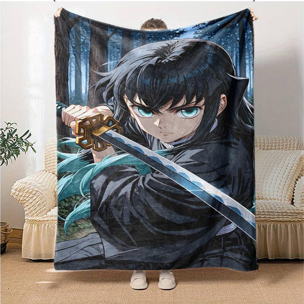1 Stück Tokitou Muichirou Decke, Geschenk, für Männer und Frauen, Weiche Decke, Gut für Schlafsofa Couch Reisen, Leichte Flanelldecke