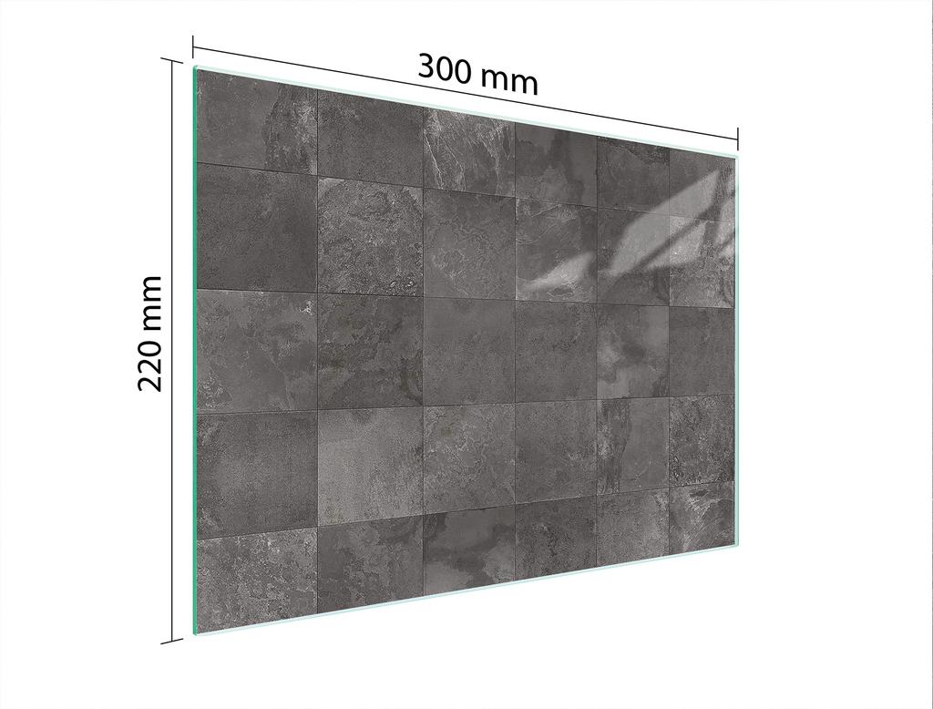 SZKLANA DESKA DO KROEJNIA 30x22 SZARA