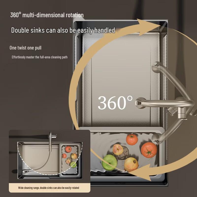 MICOE Swan Neck Pull-Out Kitchen Faucet