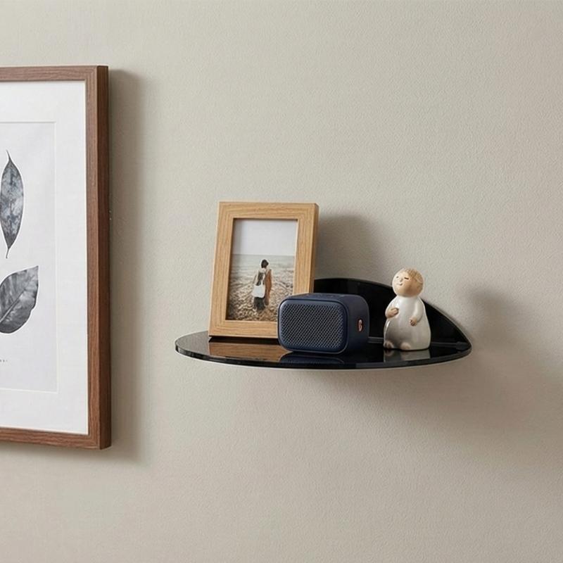Acrylic Floating Wall Shelf Maximizes Space Utilization For Bathroom Kitchen Storage With Easy Installation