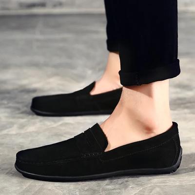 Premium Wildleder Loafers Atmungsaktives Futter Gepolsterte Innensohle 2025 Frühjahrskollektion Rutschfeste Sohle Herrenschuhe Große Größe 38-47