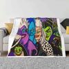 Villains Latest Super Soft Warm Light Thin Blanket Villains For Her Happy Holidays Woman Color Art