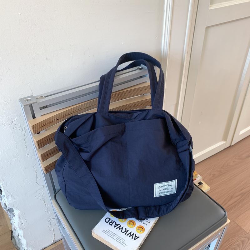 Japanese Solid Color Casual Anti-splashing Nylon Shoulder Bag Summer Lazy Wind Neutral Large-capacity Portable Messenger Bag