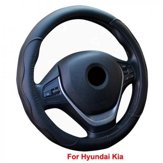 Car Steering Cover High PU Leather Steering Wheel Cover Non-slip For Hyundai Kia