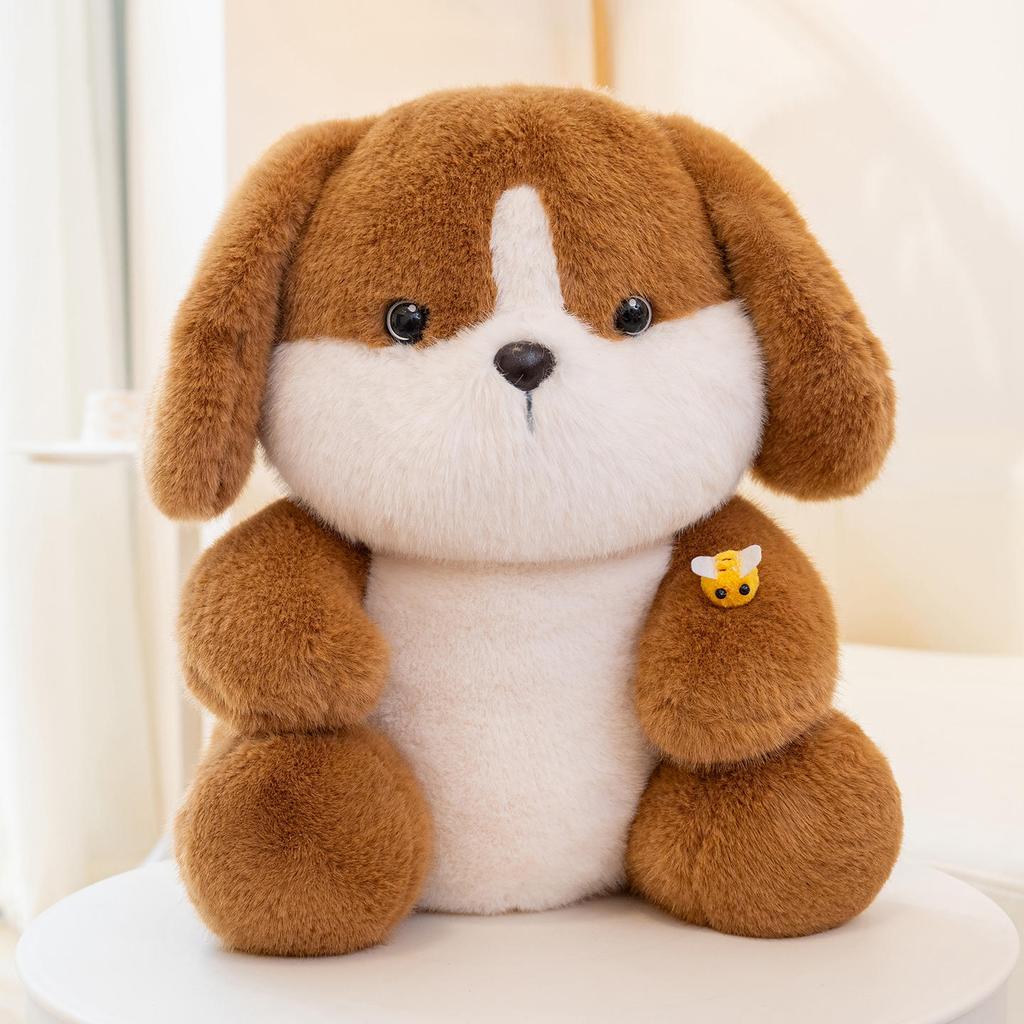Cute Nepalese Puppy Plush Toys Children Sleeping Comfort Pillow Bee Dog Home Decoration