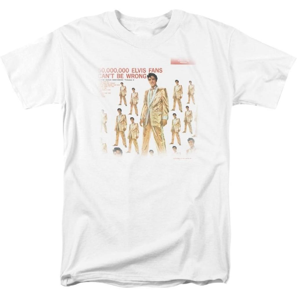 Elvis - 50 Million Fans Adult T-Shirt in White