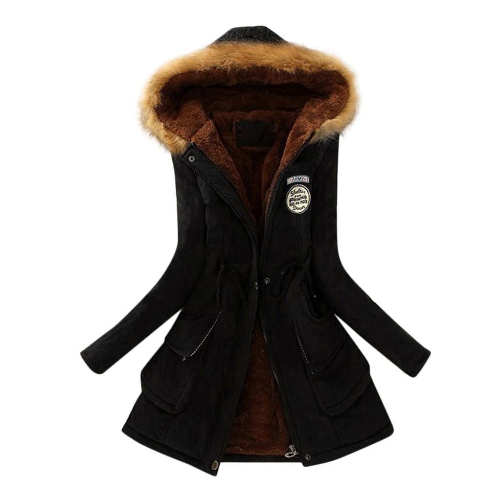 Winter Womens Warm Coat Hooded Jacket Slim Winter Outwear Coats