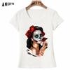 La Calavera Catrina Tattoo je slavná ikona mexické T-Shirt Fashion Women T