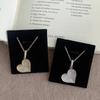 Korean Zirconia Heart Pendant Necklace: Light Luxury, Fashionable Clavicle Chain for Women