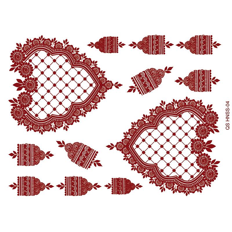 

Disposable Sweat-Proof Henna Tattoo Stickers: Long-Lasting, Realistic, Temporary Designs 150x210mm