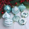 8PCS Colorful Christmas Tree Decorations With Unique Artwork Durable Plastic Ornament For Indoors Outdoor Use
