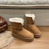 Warm Flip Plush Thick-soled Medium Tube Snow Boots for Women To Increase Their Height In Winter 2025 New Fluffy Thickened Cotton Shoes