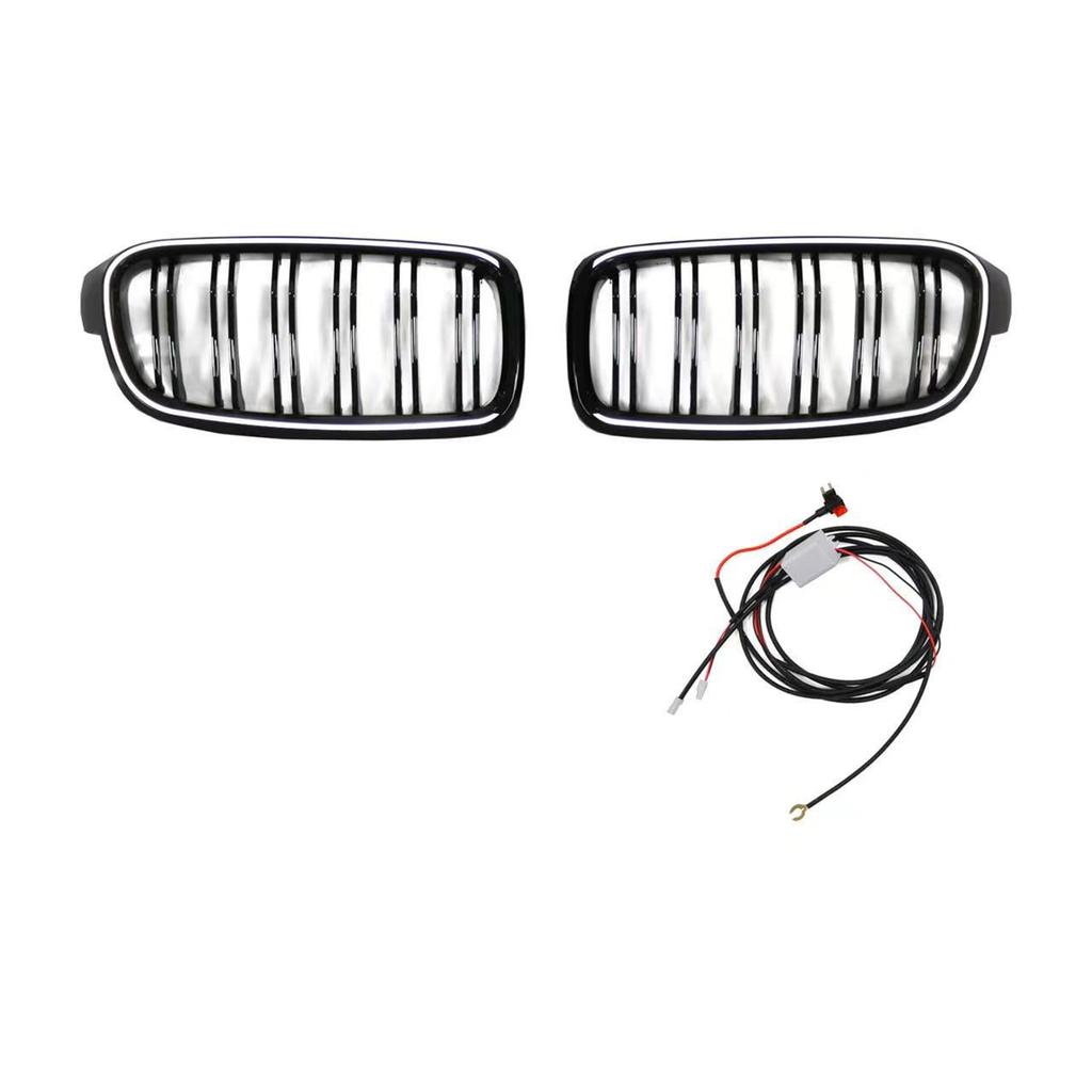 Front Kidney Grille Grill With LED Light Upper Bumper Hood Mesh For BMW 3-Series F30 F31 F35 320i 325i 328i 330i 335i 2012-2019