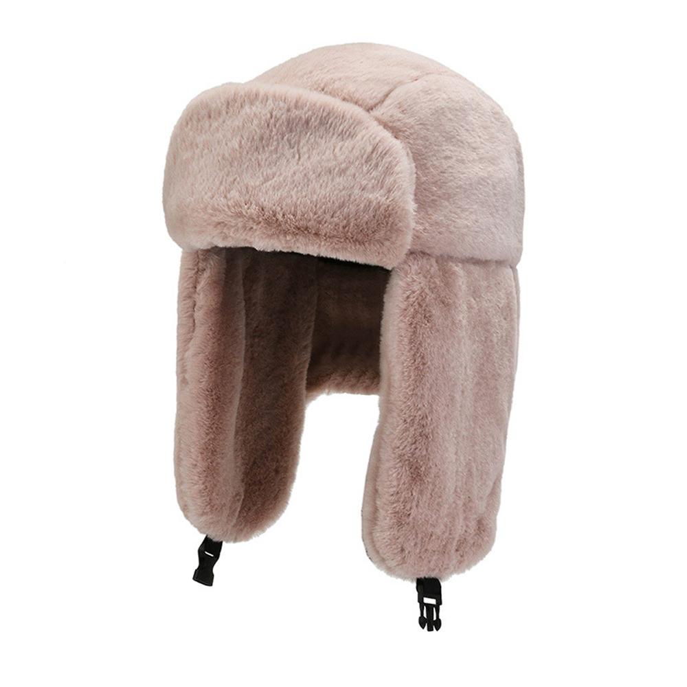 For Men and Women Thicken Plush Faux Fur Hat Windproof Cap Warm Earmuffs Ear-flapped Hat