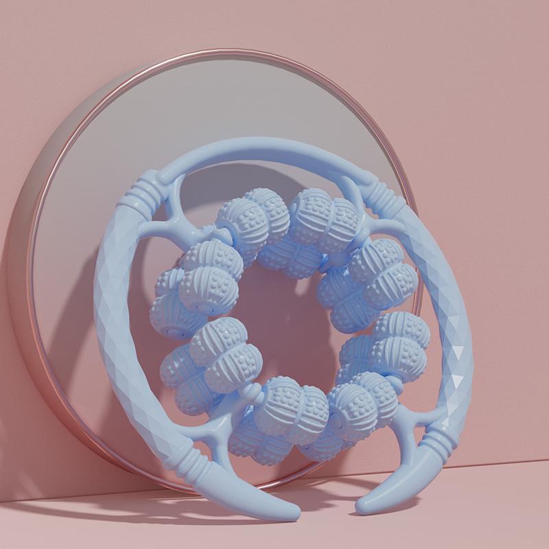 

1Pc 32-Roller Leg Massage Device – Ergonomic Thigh Compression Tool For Muscle Relaxation & Circulation Enhancement