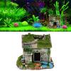 Aquarium Landscaping Decoration Resin House Cave Fish Tank Ornament with Moss