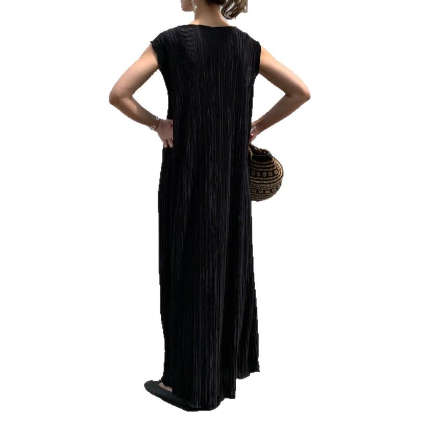 2026 Sommer Damen Japanischer Stil Faltenärmelloses Kleid - Lockerer Schnitt, Vielseitig, Elegant
