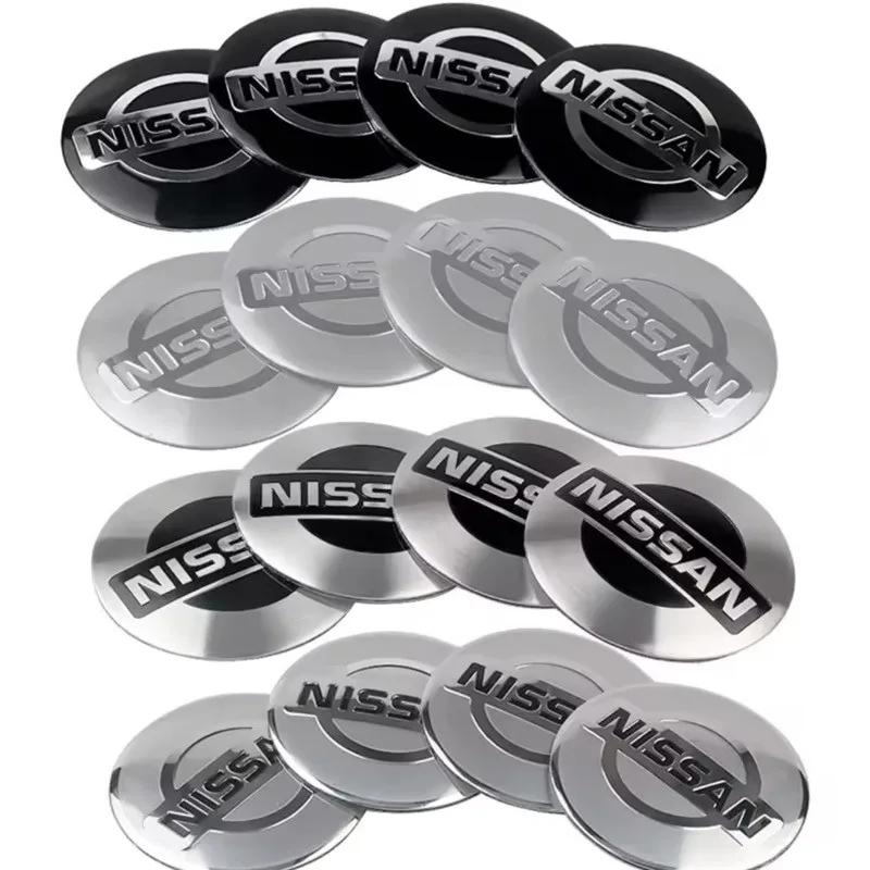 4Pcs 56MM Car Tyre Wheel Center Hub Cap Badge Sticker Accessories For Nissan Qashqai Juke SentraPulsar Altima Patrol Micra Rogu BMPQR1