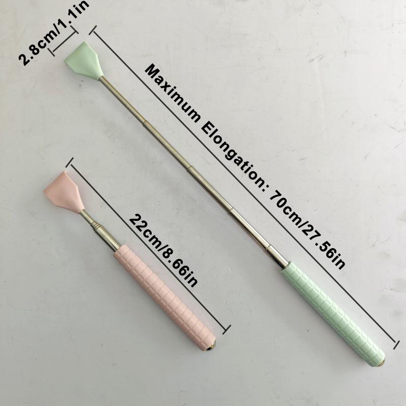 

1*Back Extendable Scratcher Stainless Steel Telescopic Scratching Massager Telescoping Anti-Itch Tool With Rolling Massage Beads