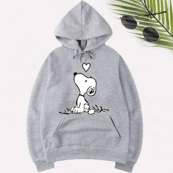 New Cartoon Print Hoodie: Couples' Plus Velvet Autumn/Winter Sweatshirt - Casual Versatile Pullover