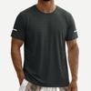 Camiseta de Malla de Seda Helada de Manga Corta para Hombre Secado Rápido Transpirable Ligera Deportiva Gimnasio Entrenamiento Top Cuello Redondo Ajuste