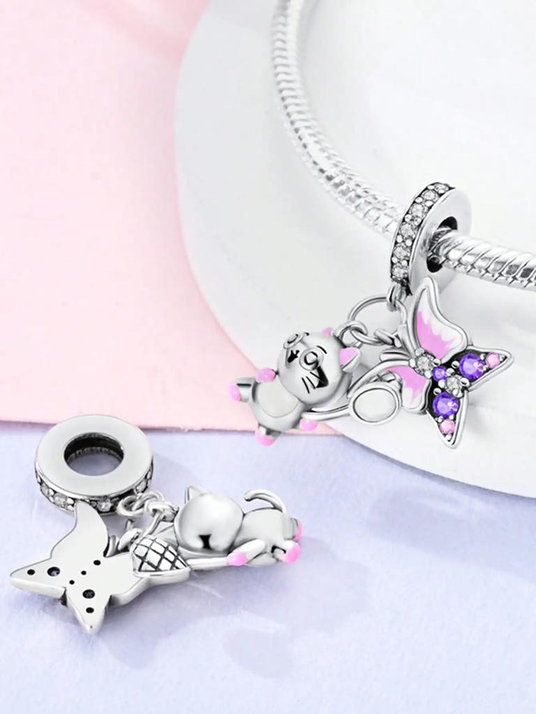 Charms Plata Copper Colors Animals Elephants And Zebras Beads Pendant For Original Bracelet For Women Diy Jewelry Love Gift