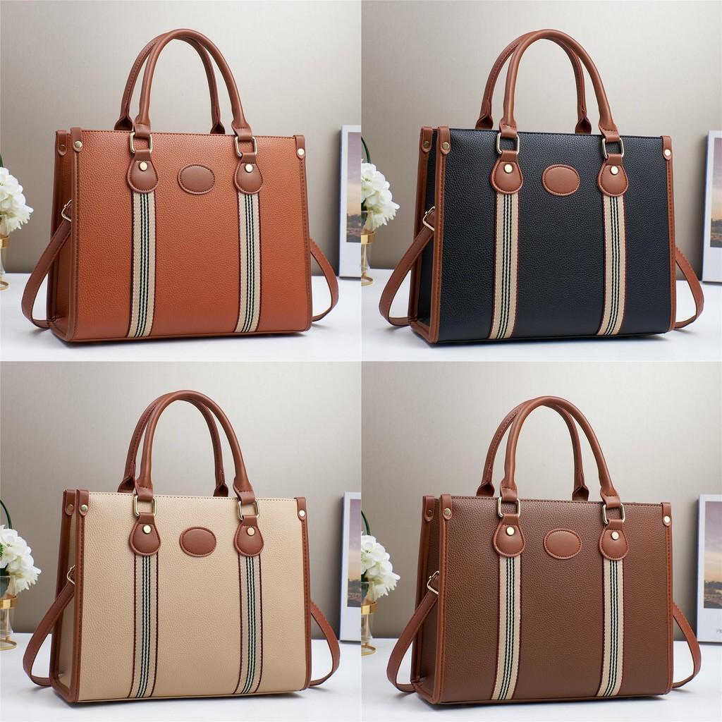 Contemporary Large Pu Tote Bag With Stylish Color Combinations For Everyday Fashion