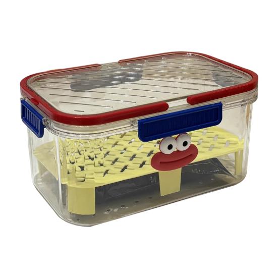 

Портативный холодильник Crisper Box с крышкой, пищевой, без BPA, большой емкости, хороший жёлтый