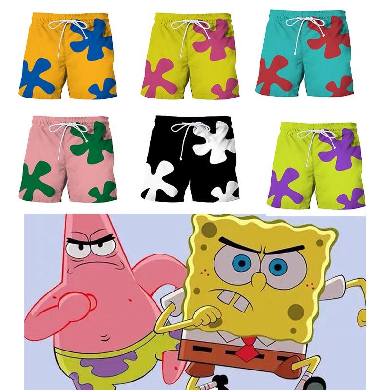 Patrick Squarepants Spongebob Star Shorts Beach Pants Ventilation Children Man
