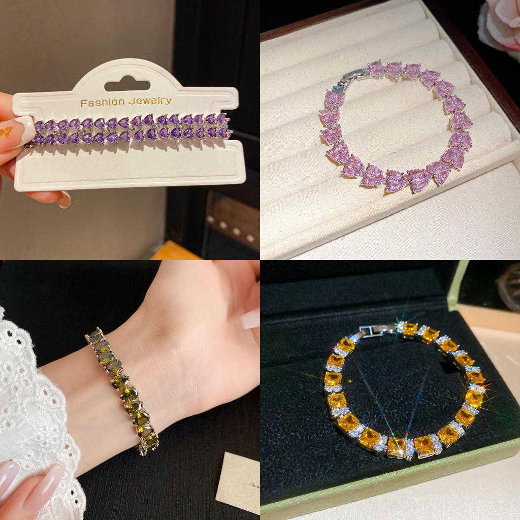 French Zircon Heart Pendant Bracelet With Elegant Design For Womens Office Wear