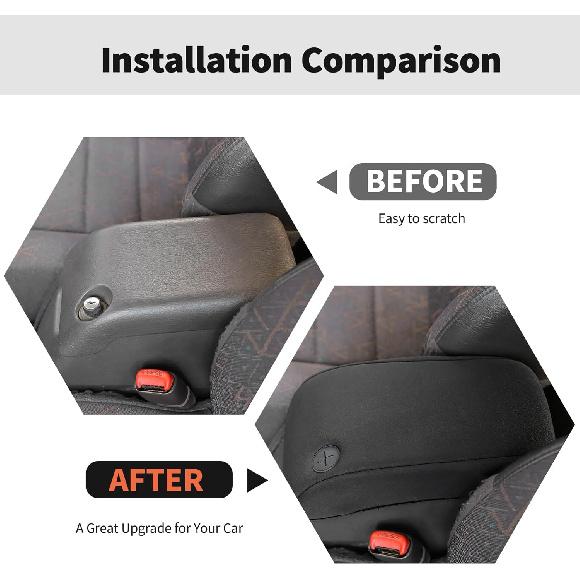 

RT-TCZ Center Console Armrest Box Pad Cover for Jeep Wrangler TJ 1997-2006