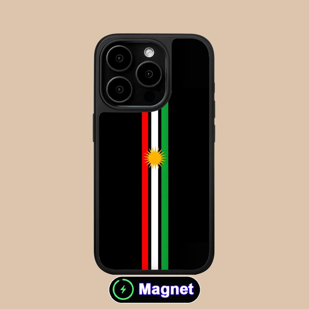 Kurdistan Flag Matte Surface Magsafe Mobile Phone Case for iPhone 17 16 15 14 13 12 11 Air Pro Max Plus Colorful Cover
