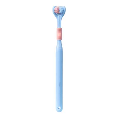 Adult Toothbrush Comfortable Grip Ergonomics Non-Slip Tooth Cleaning Soft Three-sided Adult Toothbrush Bathroom Accessories