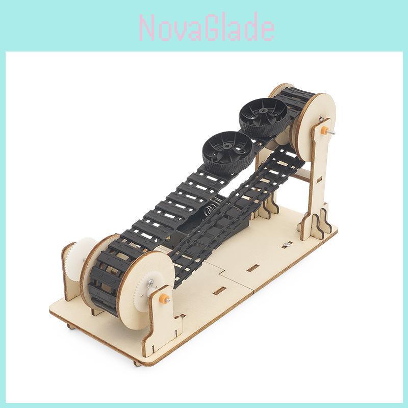 Children's Wooden Diy Conveyor Belt Science Invention Kit Customizable M-11 Material Pack