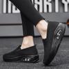 Women Slip on Walking Shoes Air Cushion Sneakers Pink Grey Black Blue Elevator Platform Orthopedic Socks Shoes Plus Size