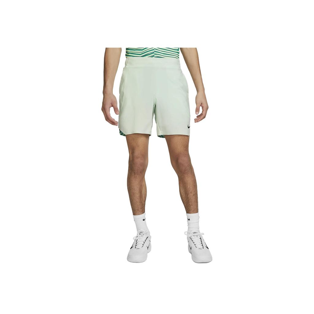 Nike Court Dri-FIT Slam Logo Solid Mid-Waist Loose Straight-Leg Sports Shorts Men Shorts Green DV0704-394