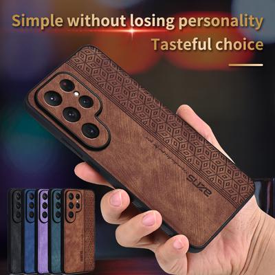 Pro Samsung Galaxy S25 Ultra Zadní kryt Kožený na dotek Nárazuvzdorný Kožený kryt na telefon Nárazník Pro Galaxy S25 Ultra Coque Capa