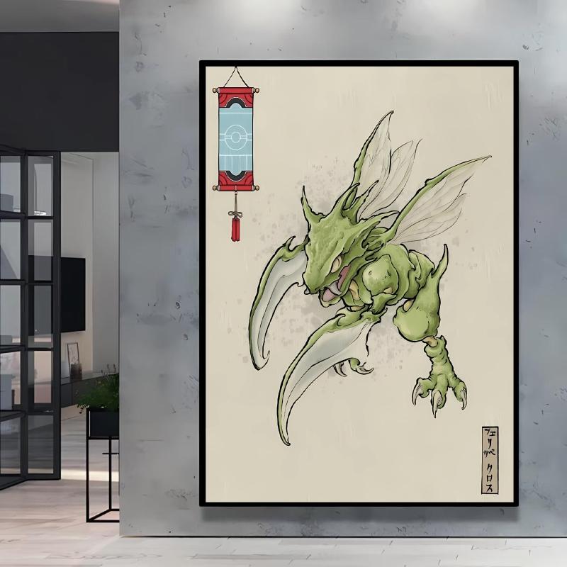 Anime Posters Wall Art Pokemon Cartoon Character Picture Modular Prints Home Room Painting Children's Bedroom Decor Best Gift