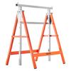 Saw Horses, 2 Pack Folding Work Horses, 199.6 kg Load Capacity Sawhorse with Heavy Duty Legs, Adjustable Height Saw Horse with Non-Slip Foot Pads, for