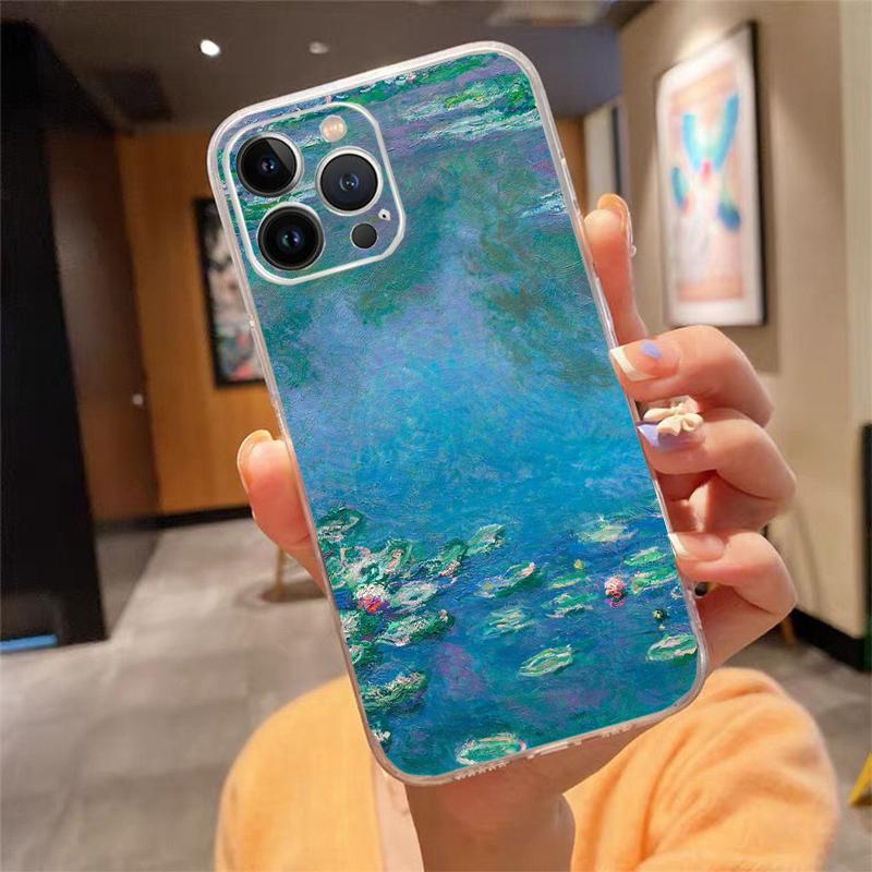 Claude Monet Painting Phone Case For iphone 17 Pro Max Air 16 15 14 13 Pro Max 15 16 Pro 15Plus