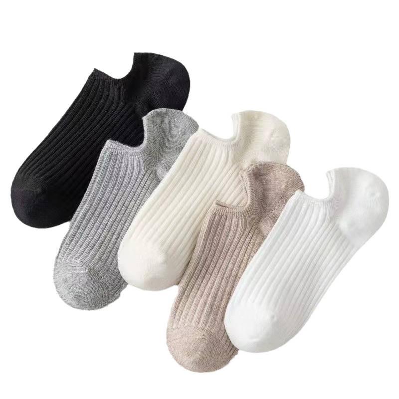 Women's Pure Cotton Ankle Socks - Invisible, Anti-Slip, No Heel Slip, Thin Spring/Summer Style