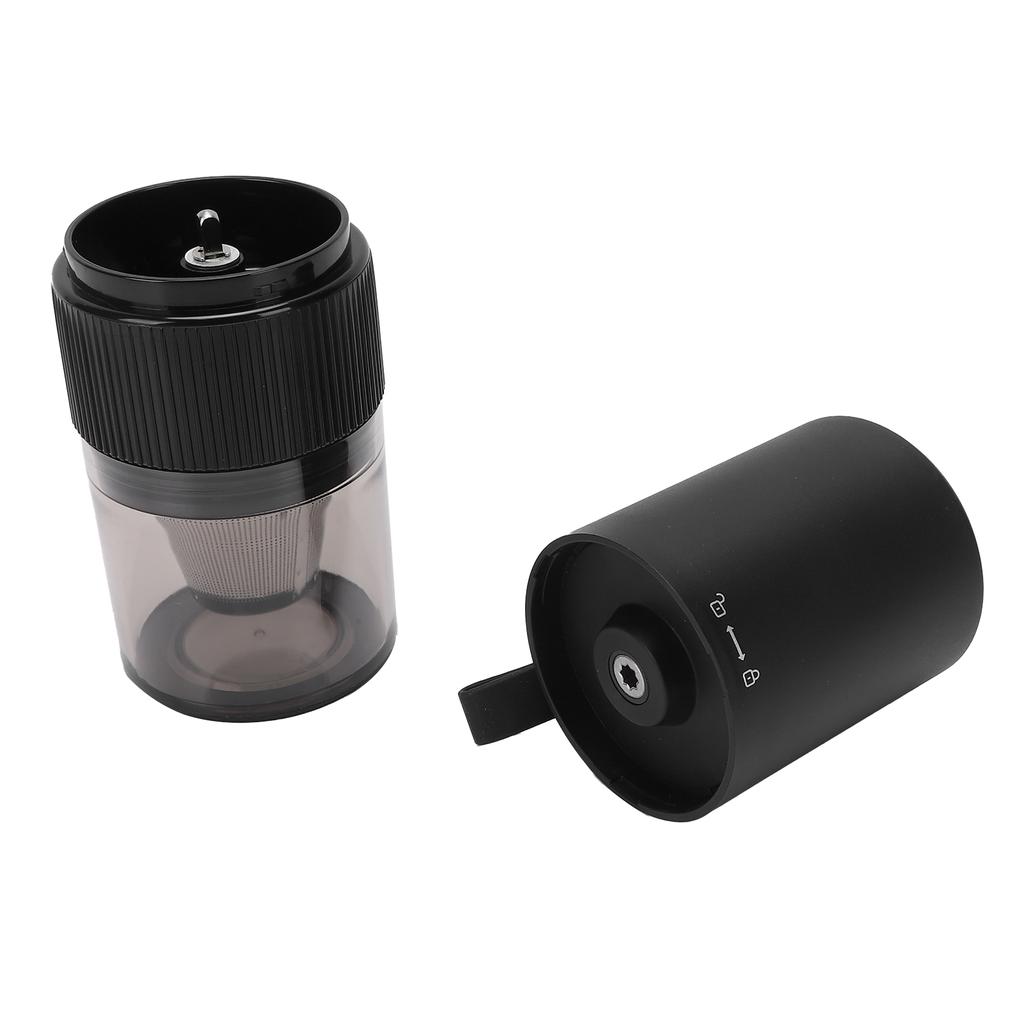 Portable Electric Coffee Grinder with Handle USB Rechargeable Auto Stop Quiet Adjustable Small Coffee Bean Grinder for