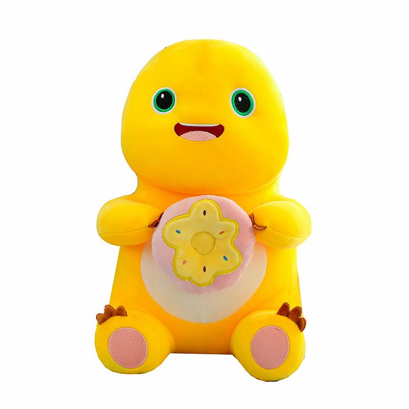 Adorable Yellow Milk Dragon Donut Pillow - Plush Toy for Relaxation