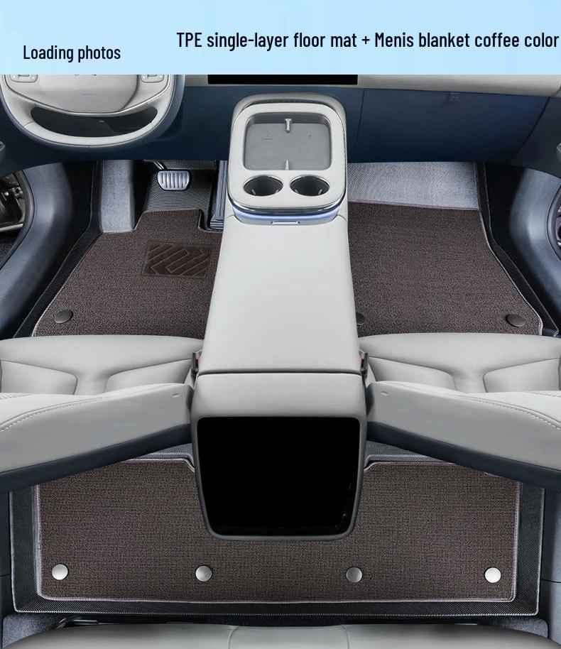 XPeng G7 Custom-Fit Double-Layer TPE Foot Mats, Fully Enclosed, 25 Designs, Original Car Color