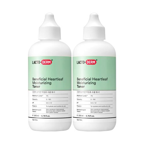 Lactoderm Houttuynia Cordata Moisture Toner 200ml (2pcs) NONE