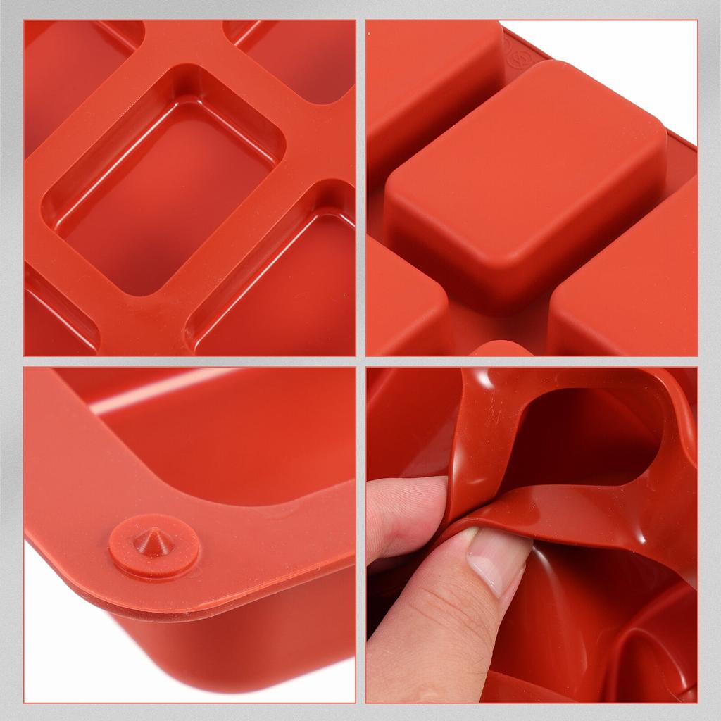 12 Cavity Rectangle and 6 Cavity Round Silicone Baking Molds for Muffins Cakes and Desserts Non Stick Heat Resistant Bakeware