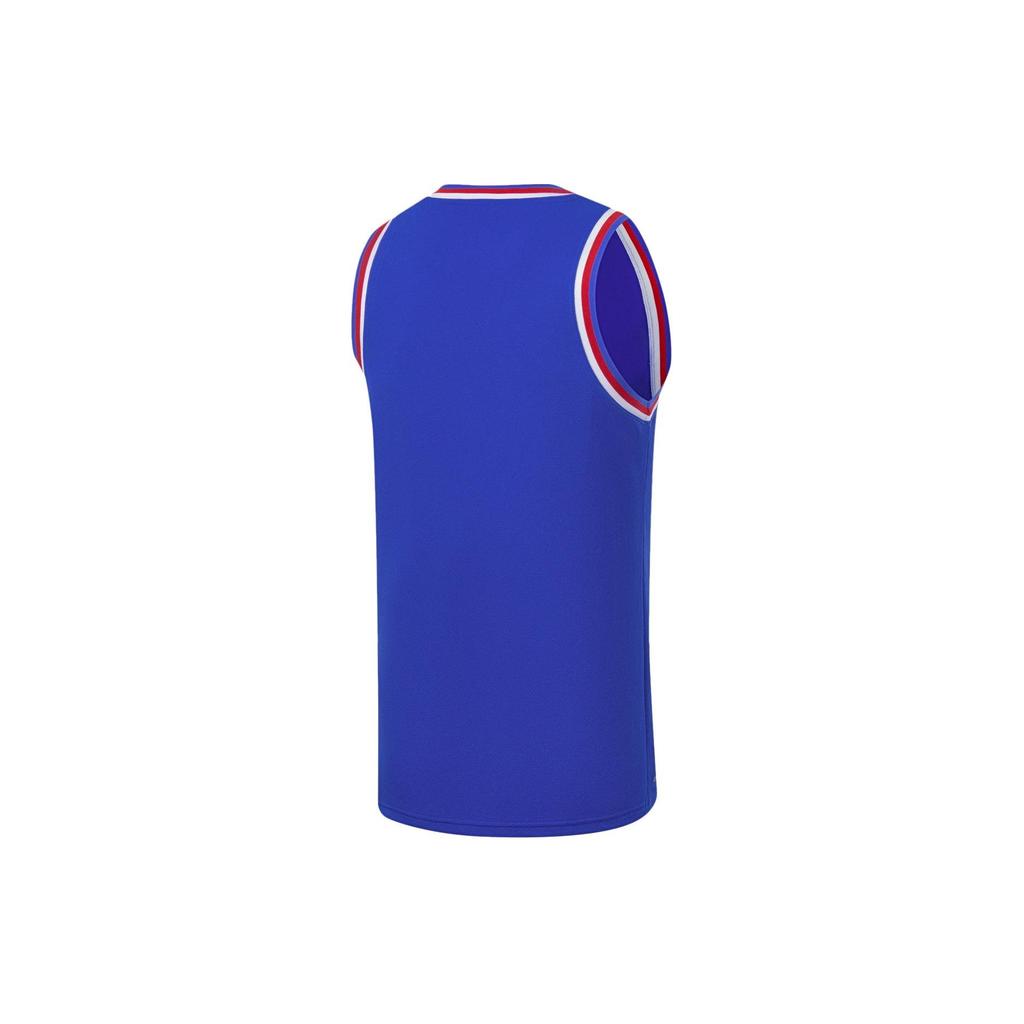 Li Ning Sports Basketball Series Logo Print Sweat-Wicking Competition Basketball Set Men Sportswear Crystal-Blue AATT001-11