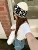 Retro jacquard knitted wool hat for women, warm in autumn and winter, big head circumference, small face, designer color matching cold hat