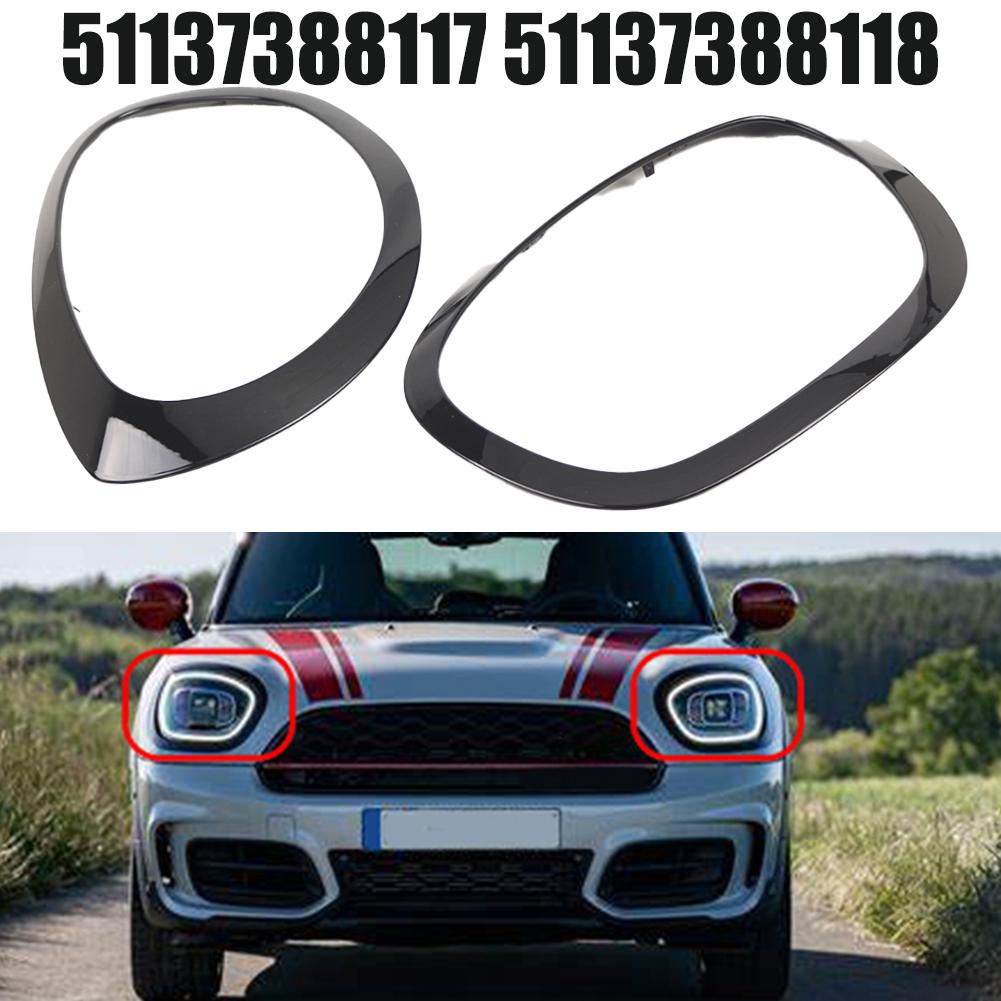 For Mini Countryman F60 F61 Headlight Bezel Ring Trim 2017 2025 Car Part with OEM 51137388117 51137388118 Replacement Frame